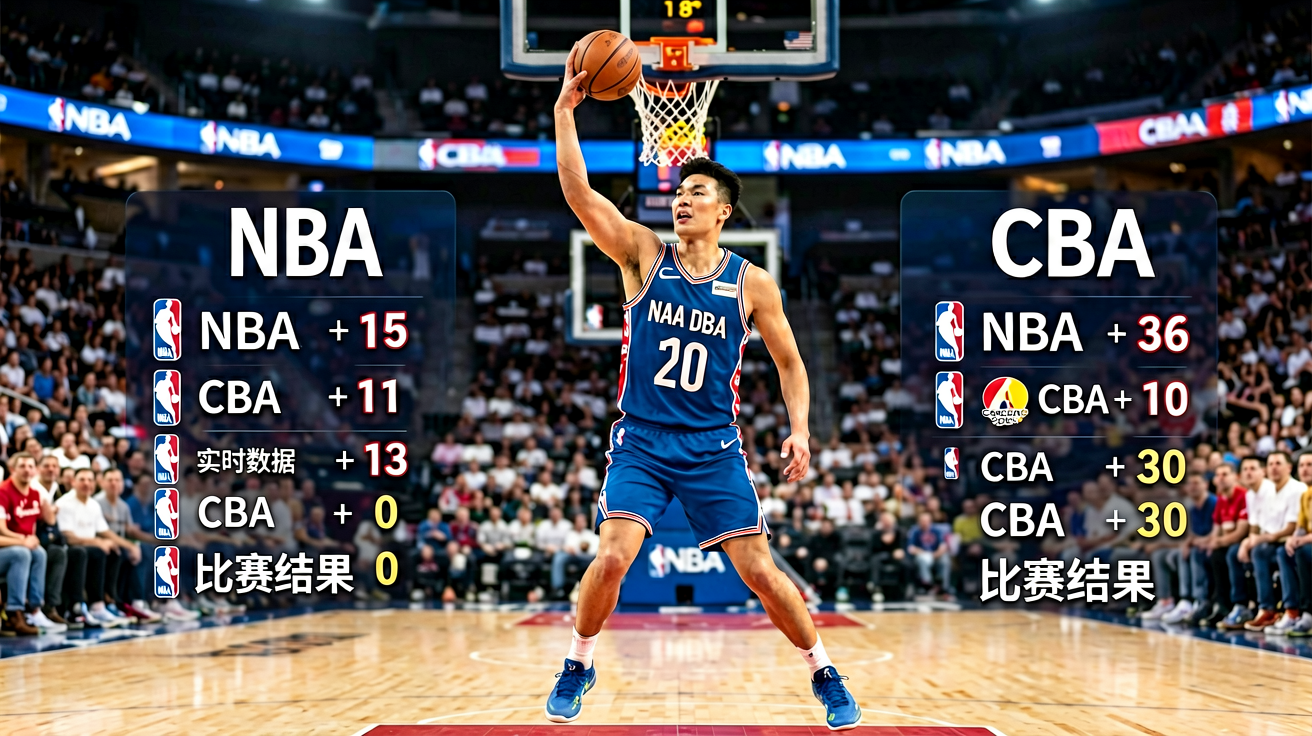 篮球比赛现场，NBA与CBA赛事实时比分数据覆盖